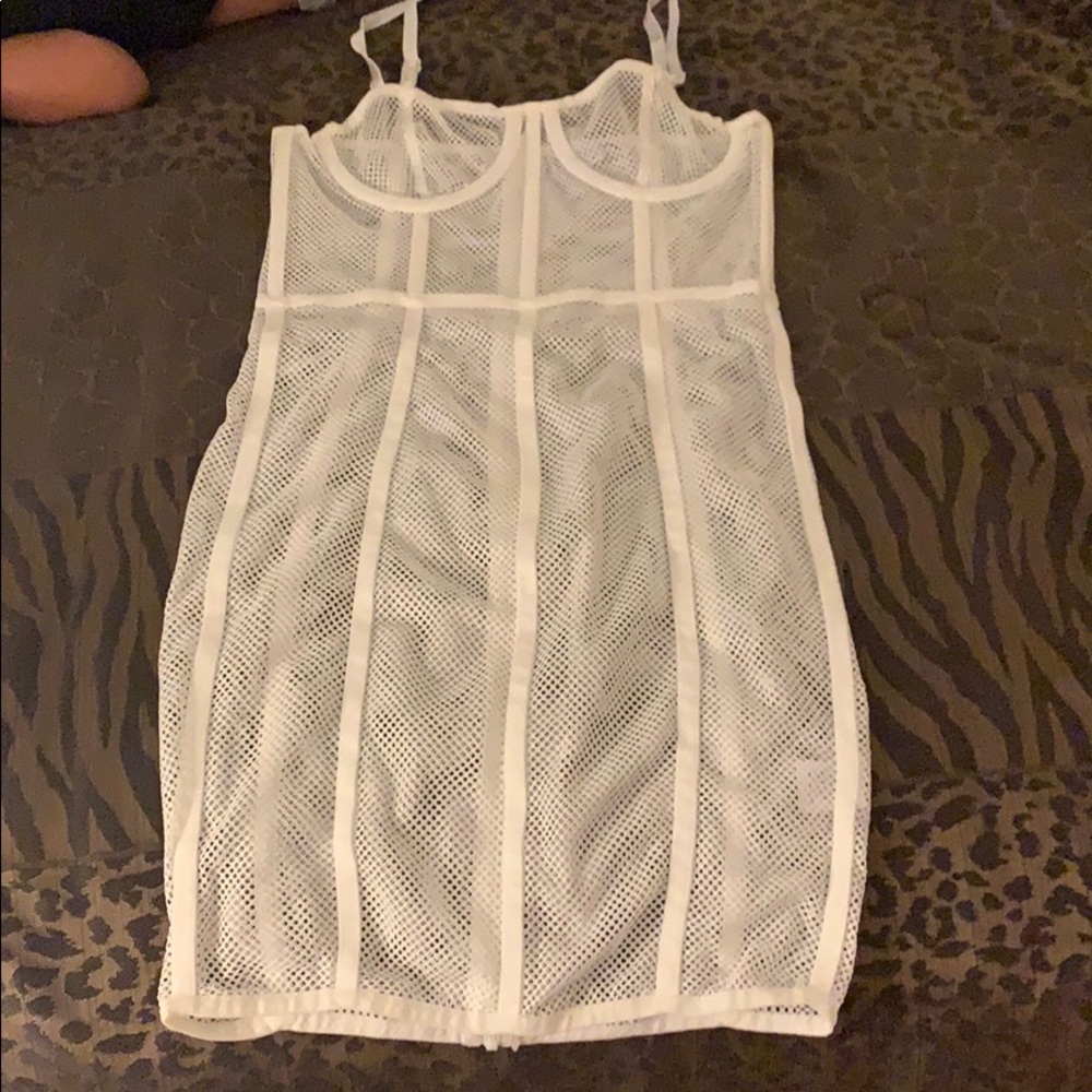 White mesh dress